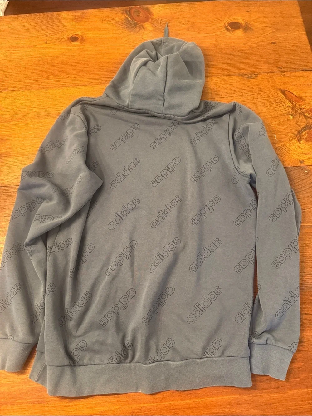 adidas Slate Blue Crewneck Hoodie with White Logo
